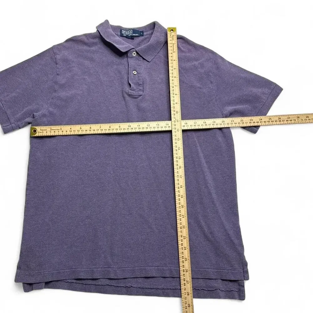 Polo Ralph Lauren Purple Cotton Polo Shirt Size Large